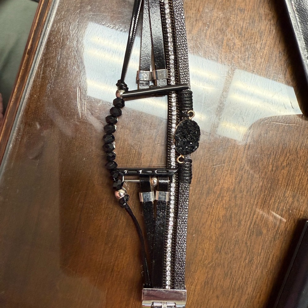 Black and Silver Multi-Strand Bracelet